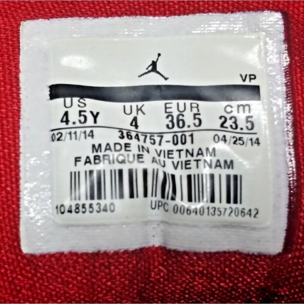 AIR JORDAN 45 GS Youth 364757-001 Sneaker Shoes Size US 4.5Y black gray white - Picture 6 of 7